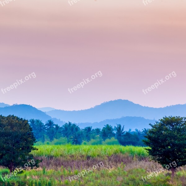 Sunset Hill Mountain Sunset Landscape Outdoor