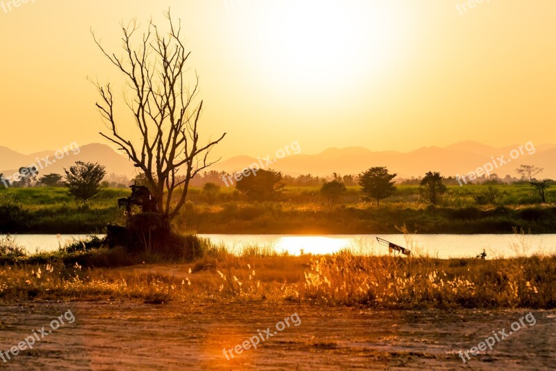 Sunset Hill Mountain Sunset Landscape Outdoor