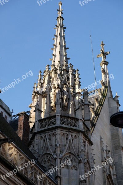 Cathedral Sky Rouen Blue Free Photos