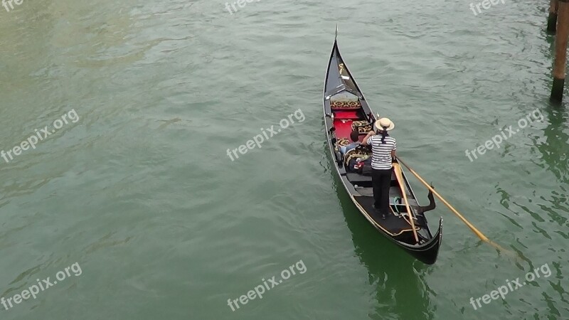 Gondola Gondolier Venice Free Photos