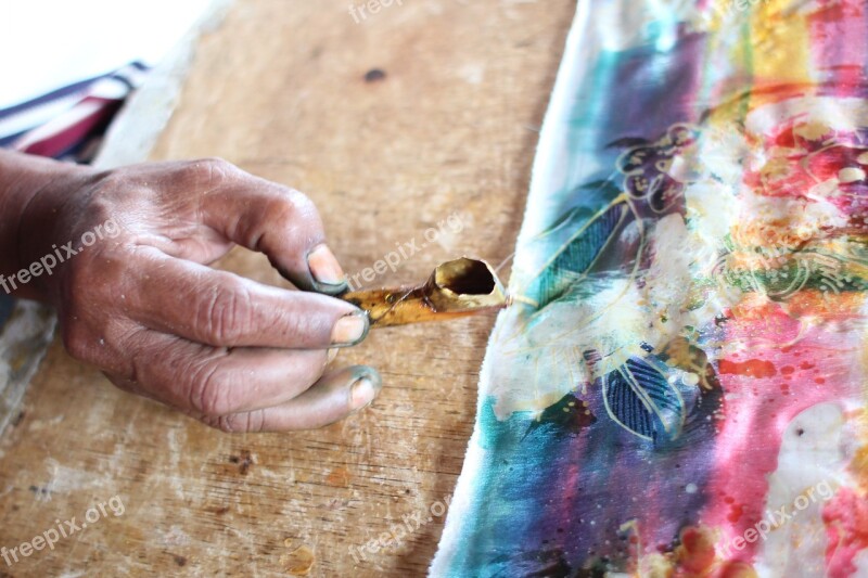 Batik Painter Bali Free Photos