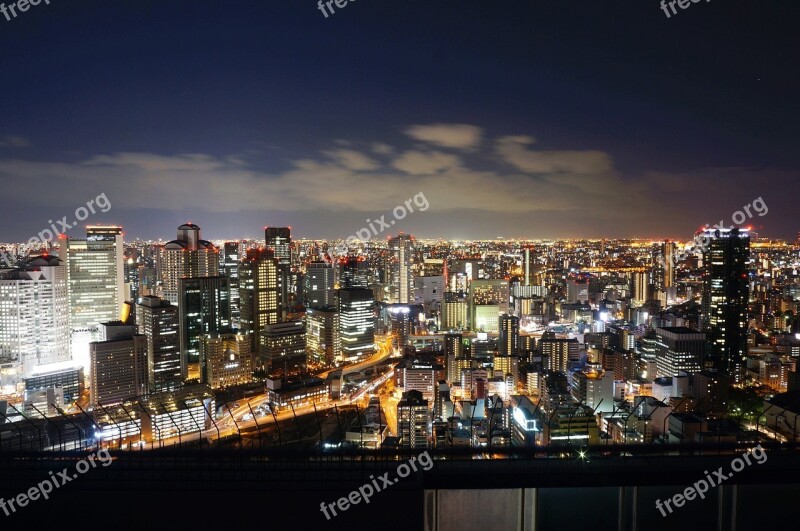 Japan Osaka Osaka Night View Night View History