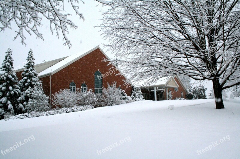 Park View Mennonite Church Mennonite Church Winter Snow