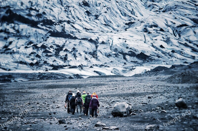 Glacier Hiking Glacier Iceland Snow Ice