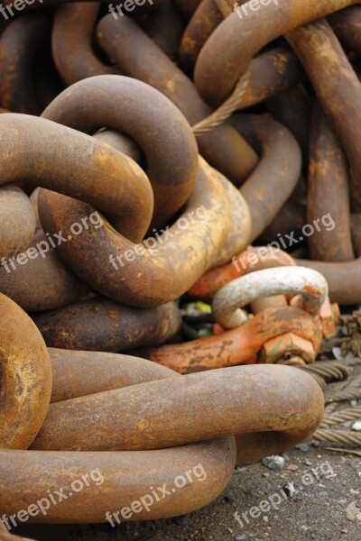 Chain Rust Metal Heavy Link