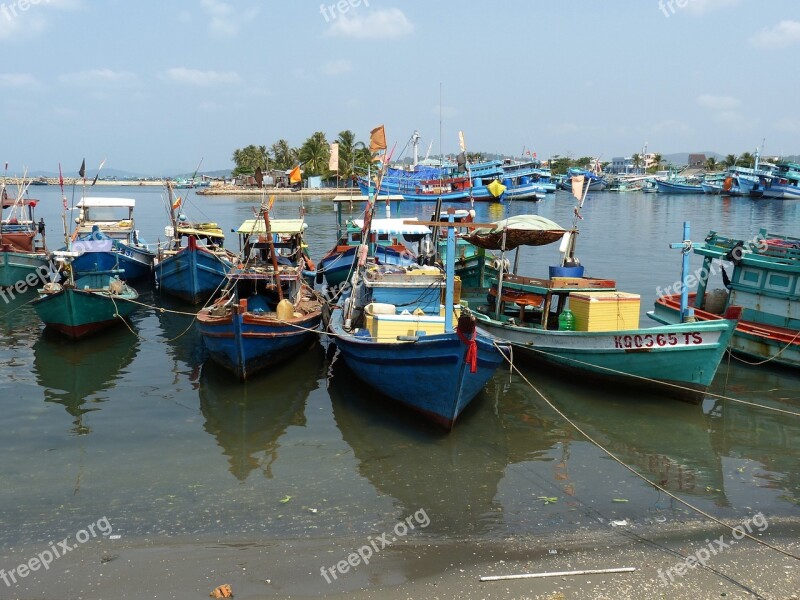 Vietnam Phu Quoc Port Sea Boats