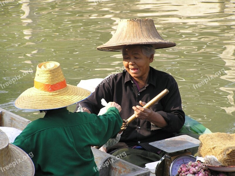 Thailand Floating Market Thai Asia People