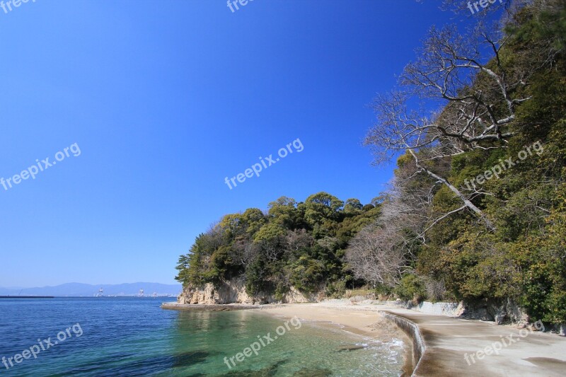 Sea Blue Sky Coast Seto Inland Sea Japan