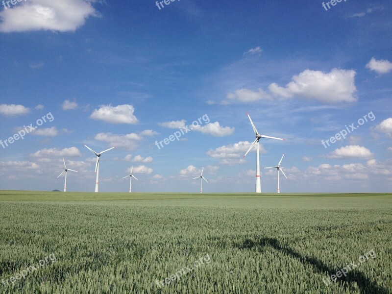 Wind Turbine Nature Sky Free Photos