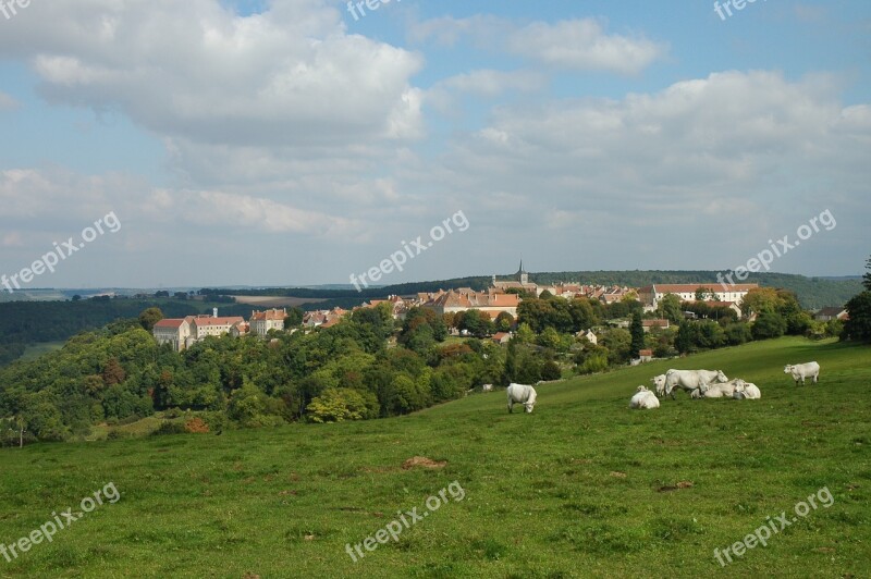 Burgundy France Village Middle Ages Hill