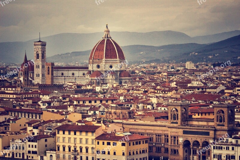 Firenze Il Duomo Cathedral Cityscape Italy