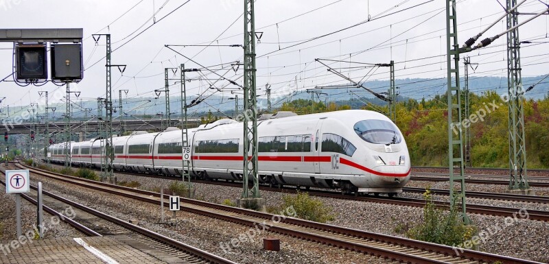 Deutsche Bahn Ice High-speed Rail Line Mannheim Stuttgart Vaihingen Enz