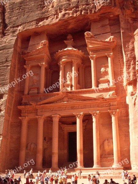 Jordan Temple Petra Desert Ancient