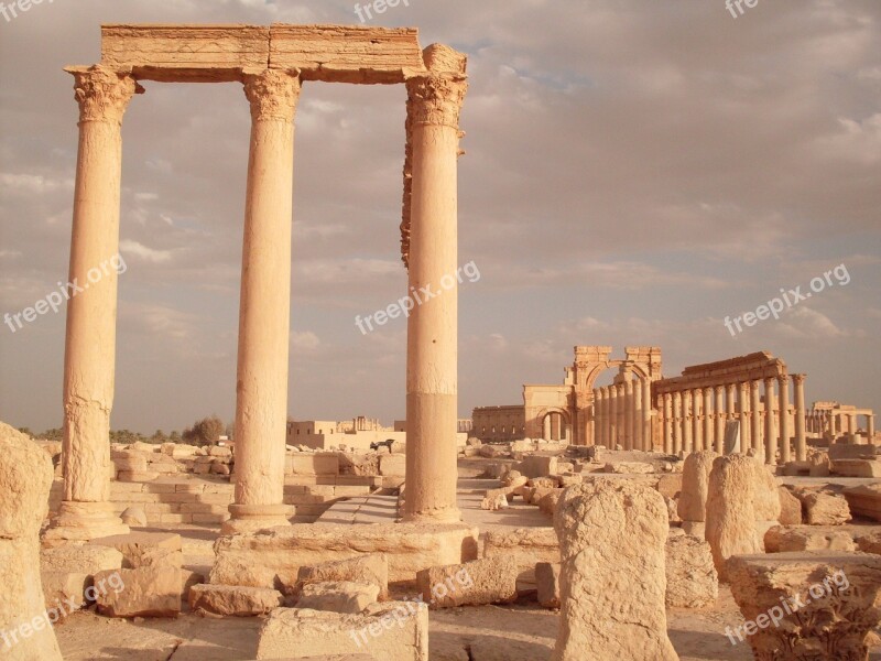 Palmyra Rome Syria Colonnade Excavations