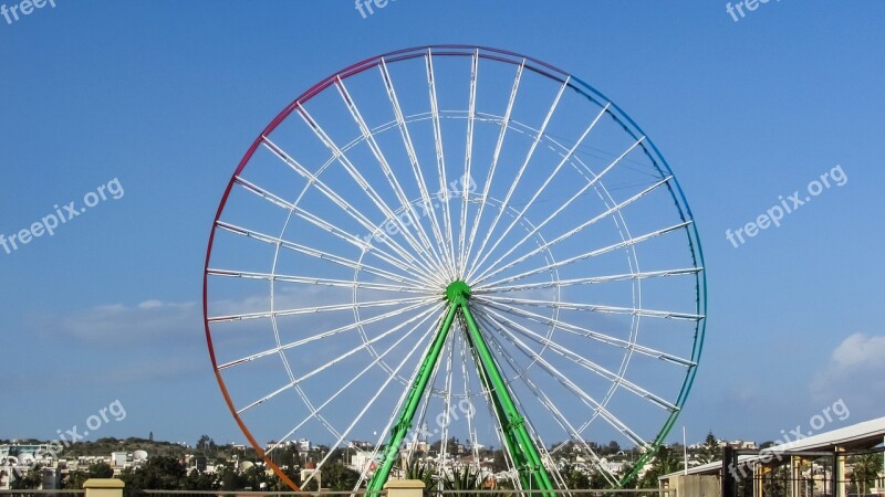 Wheel Luna Park Amusement Leisure Holiday