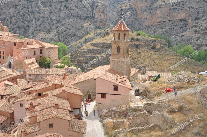 Albarracin Church People City Spain