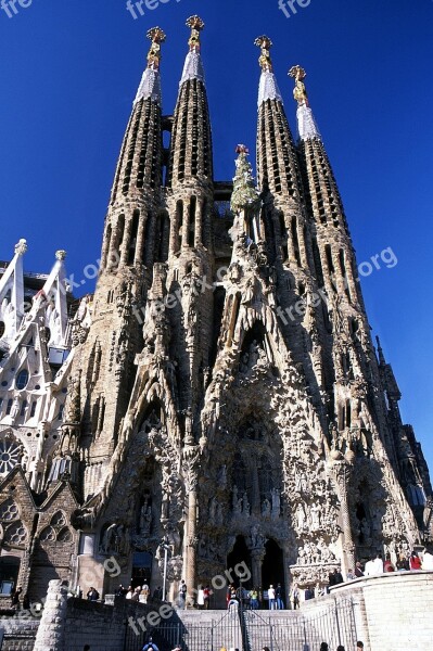 Spain Barcelona Temple Of The Holy Family Monument History