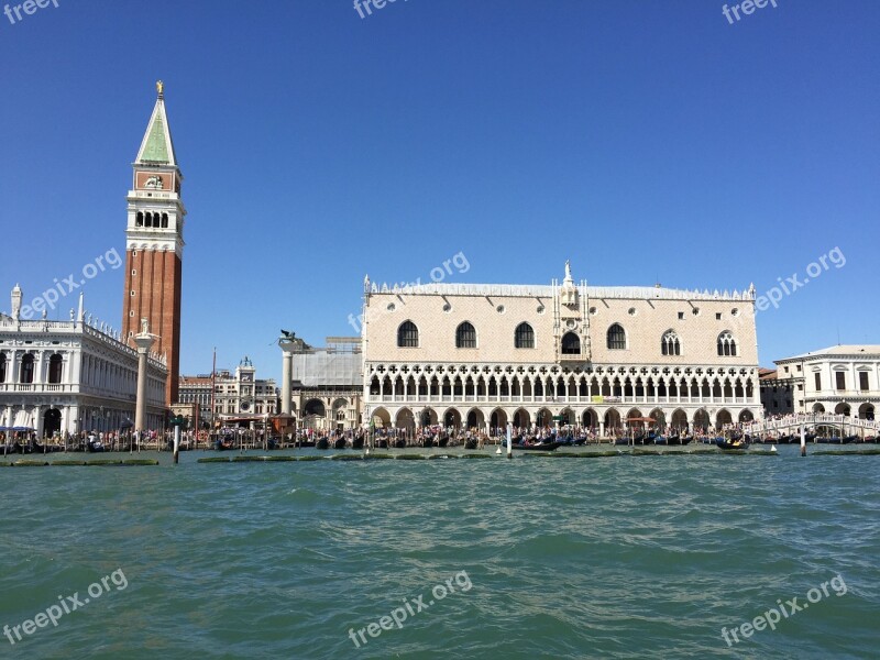 Venice Venezia Doge's Palace Water Campanile