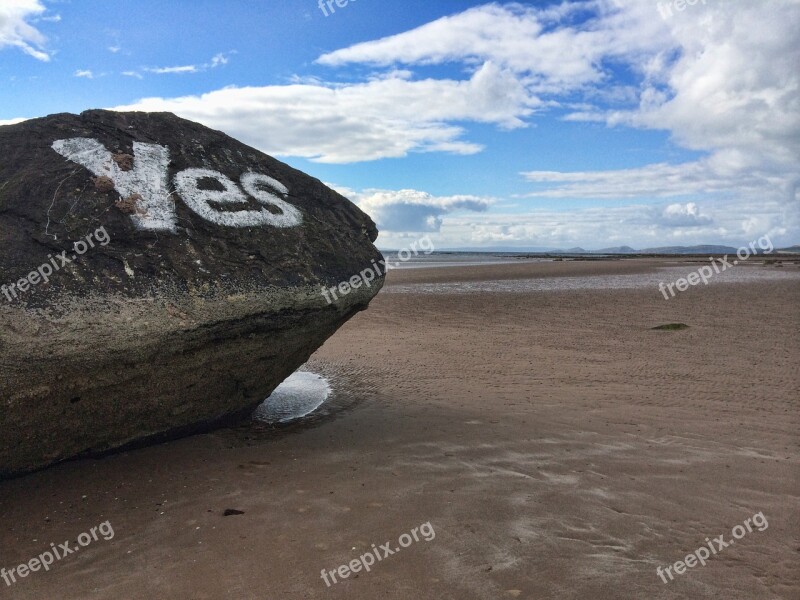 Yes Rock Scotland Beach Blue