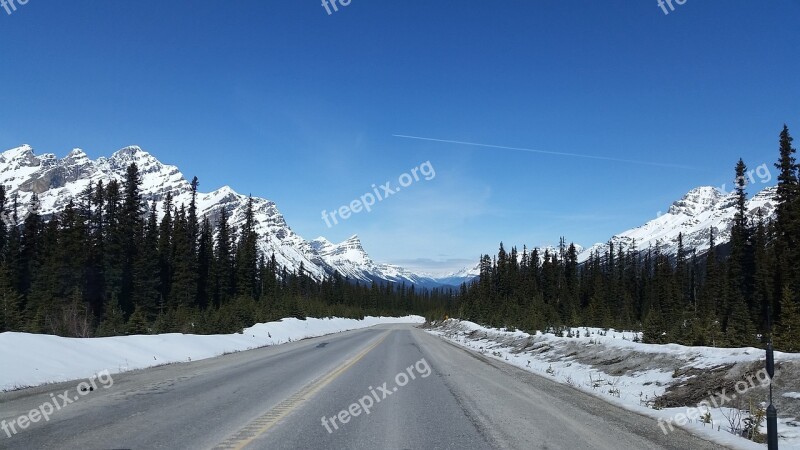 Highway Mountains Icefields Parkway Alberta