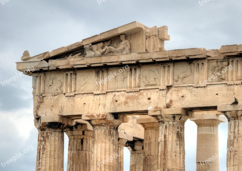 Athens Acropolis Ancient History Ruins Free Photos