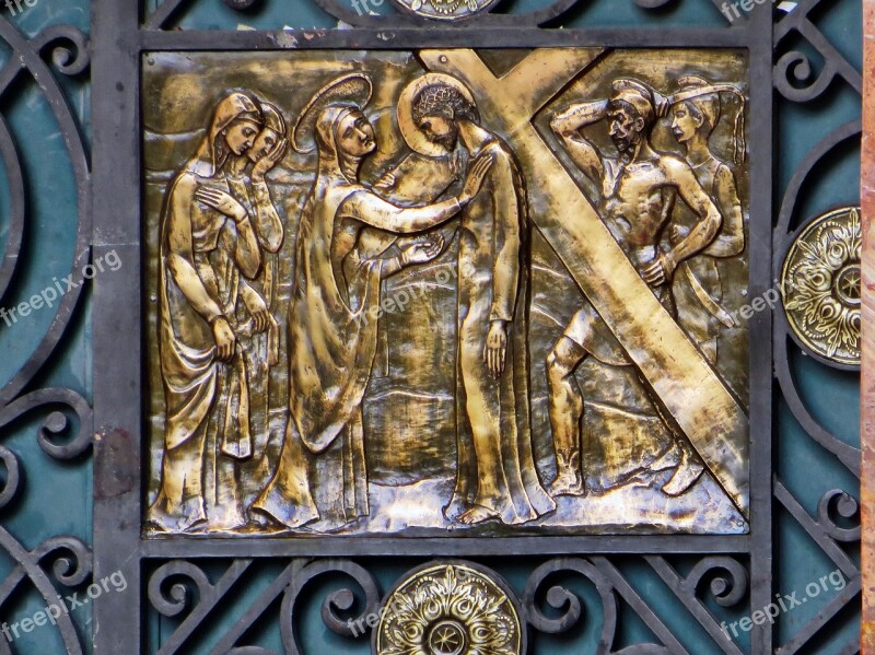 Ecuador Cuenca Cathedral Door Bronze