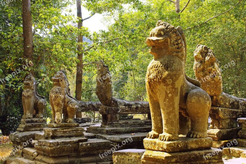 Cambodia Angkor Temple Bantaey Srei Ruin