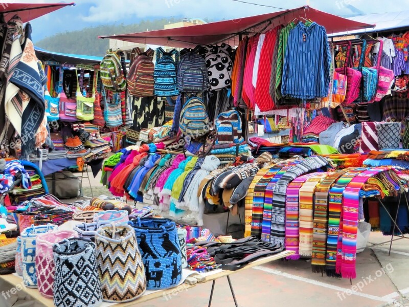 Ecuador Otavalo Market Fabric Ethnic