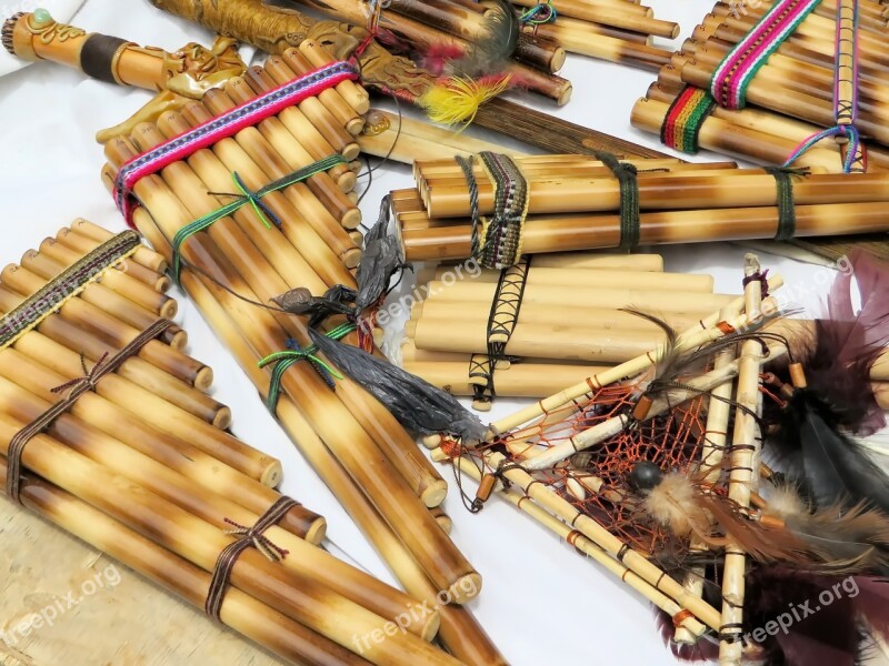 Ecuador Otavalo Pan Flute Ethnic Market