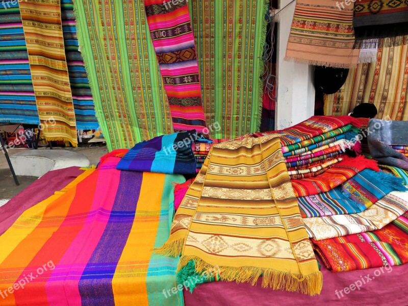 Ecuador Otavalo Market Fabric Ethnic