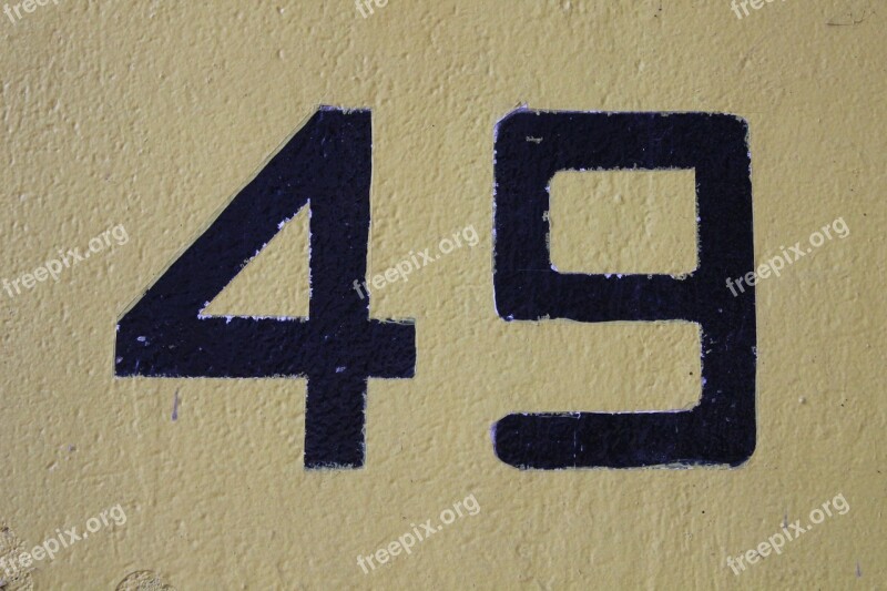 Numbers Texture Yellow Free Photos