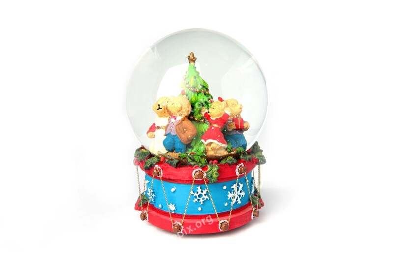 Christmas Game Clock Snow Ball Toys Music Box