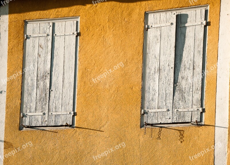 Shutters Windows Colorful Houses Facade Free Photos