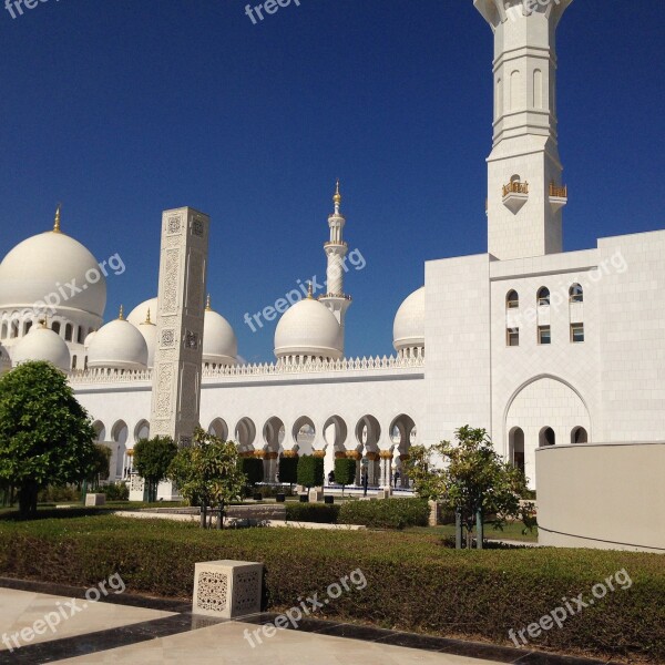 Abu Dhabi Mosque White Free Photos