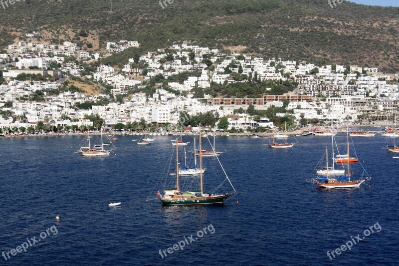 Bodrum Turkey The Coast Ships Sea