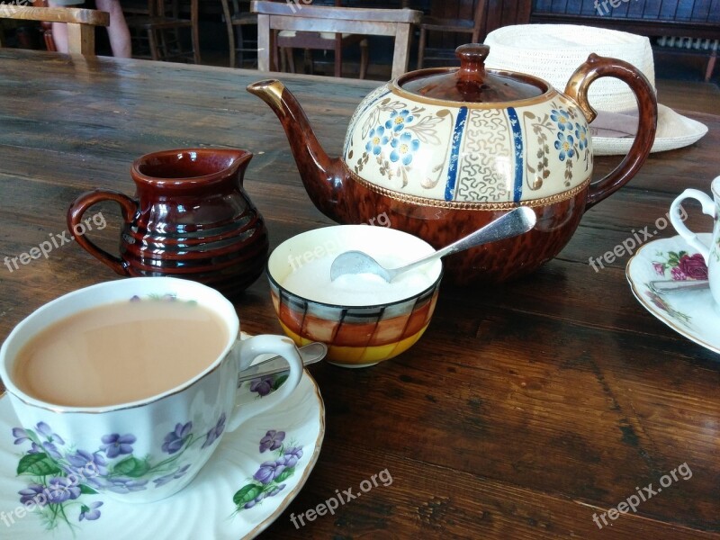 Tea Service Sugar Bowl Cup Saucer