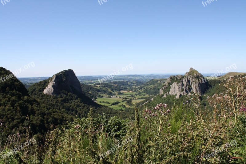 Panorama Auvergne Volcano France Free Photos