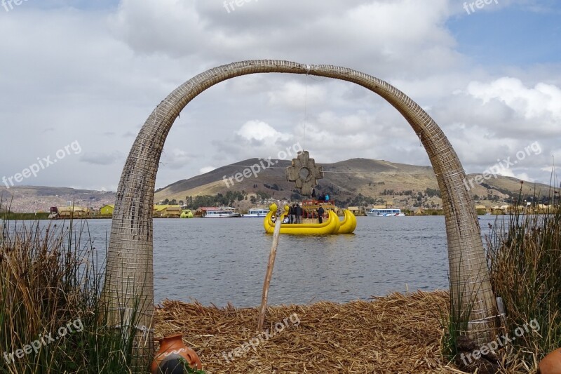 Lake Titicaca Peru Barca Native