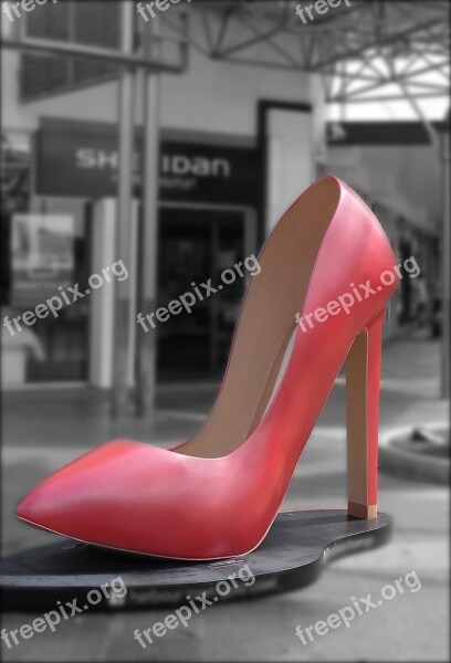 High Heel Shoe Red Footwear Fashion