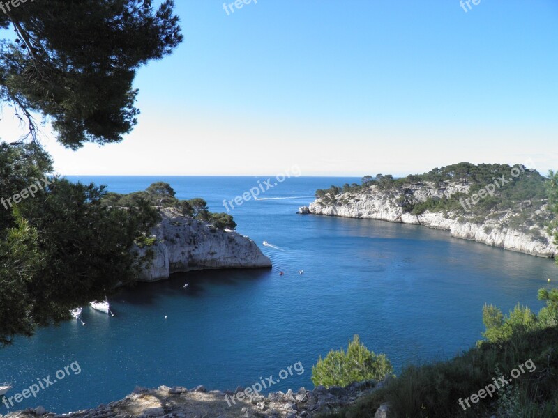 Landscape Creeks Marseille France Blue