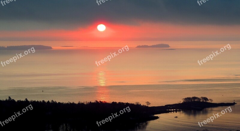 Landscape Sunrise Sky Sea Ocean