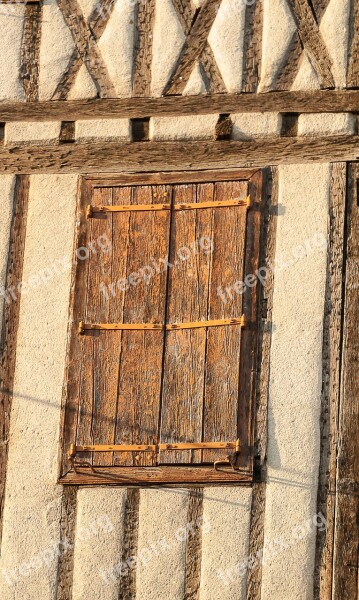 France Mirepoix Shutters Facade South Of France