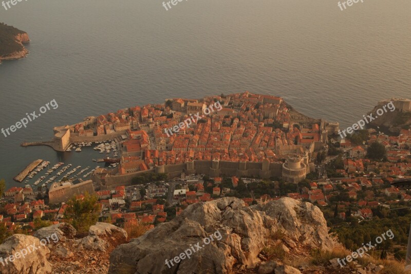 Croatia Dubrovnik City Fortress Sea