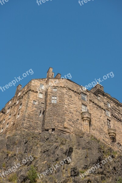 Edinburgh Castle Building Europe Places Of Interest Old