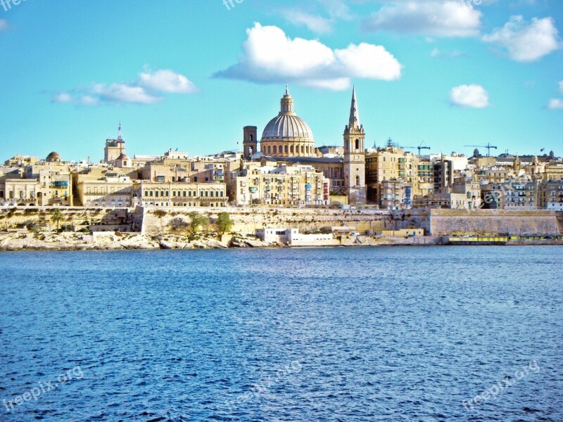 Valletta Malta Capital City Mediterranean