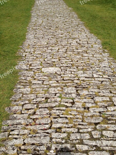 Texture Corfe Castle Dorset Path Stone