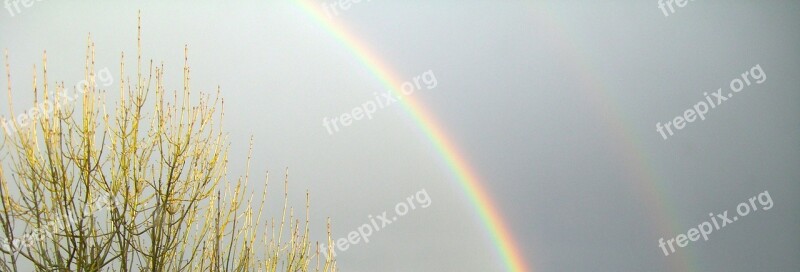 Rainbow Sky Scene Sky Free Photos