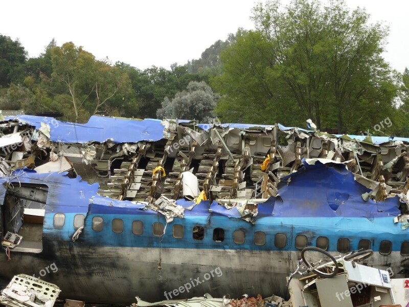 Catastrophe Airplane Crash Airplane Disaster Wreckage