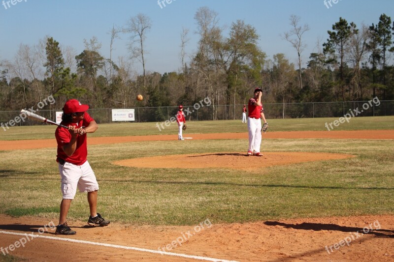 Baseball Practice Batter Team Athletics