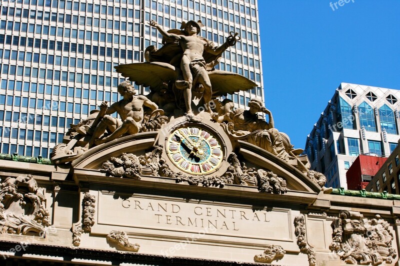 Grand Central Station Clock Nyc Manhattan New York City